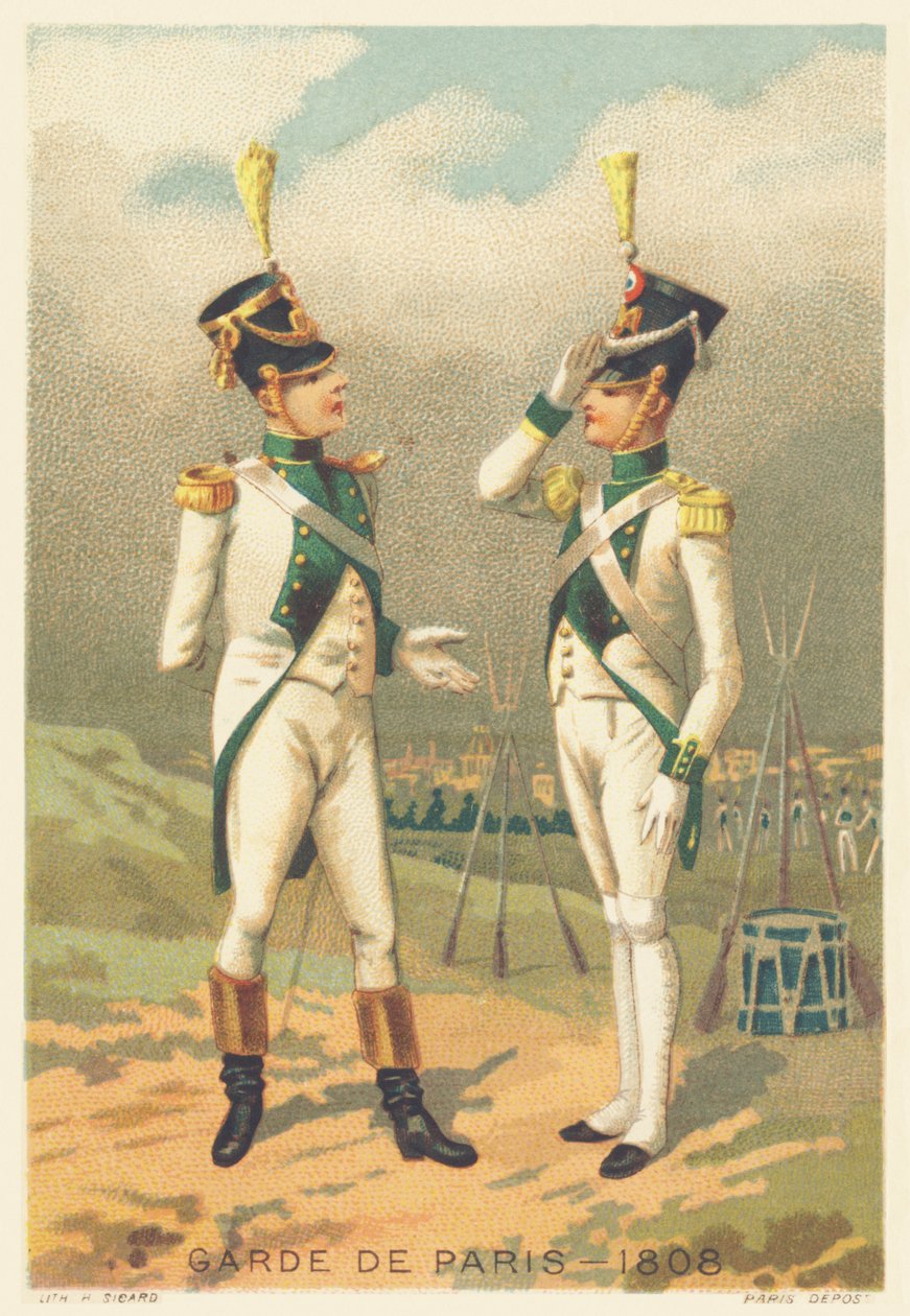 Garde de de Paris i 1808 (Enhed ansvarlig for opretholdelse af orden i Paris, oprettet i 1802 og opløst i 1812) af French School