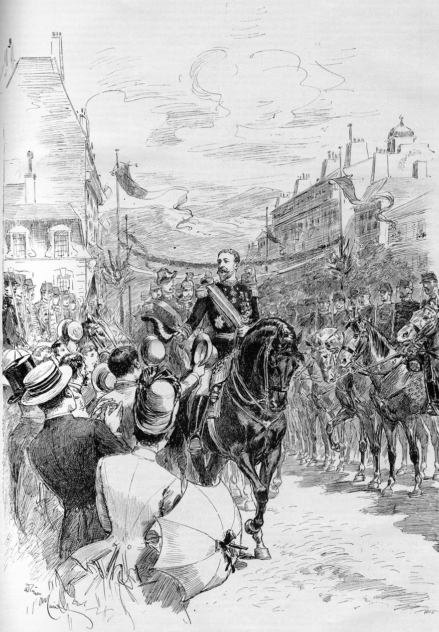 General Boulanger gik officielt ind i Clermont Ferrand (Clermont-Ferrand) i 1887. af French School