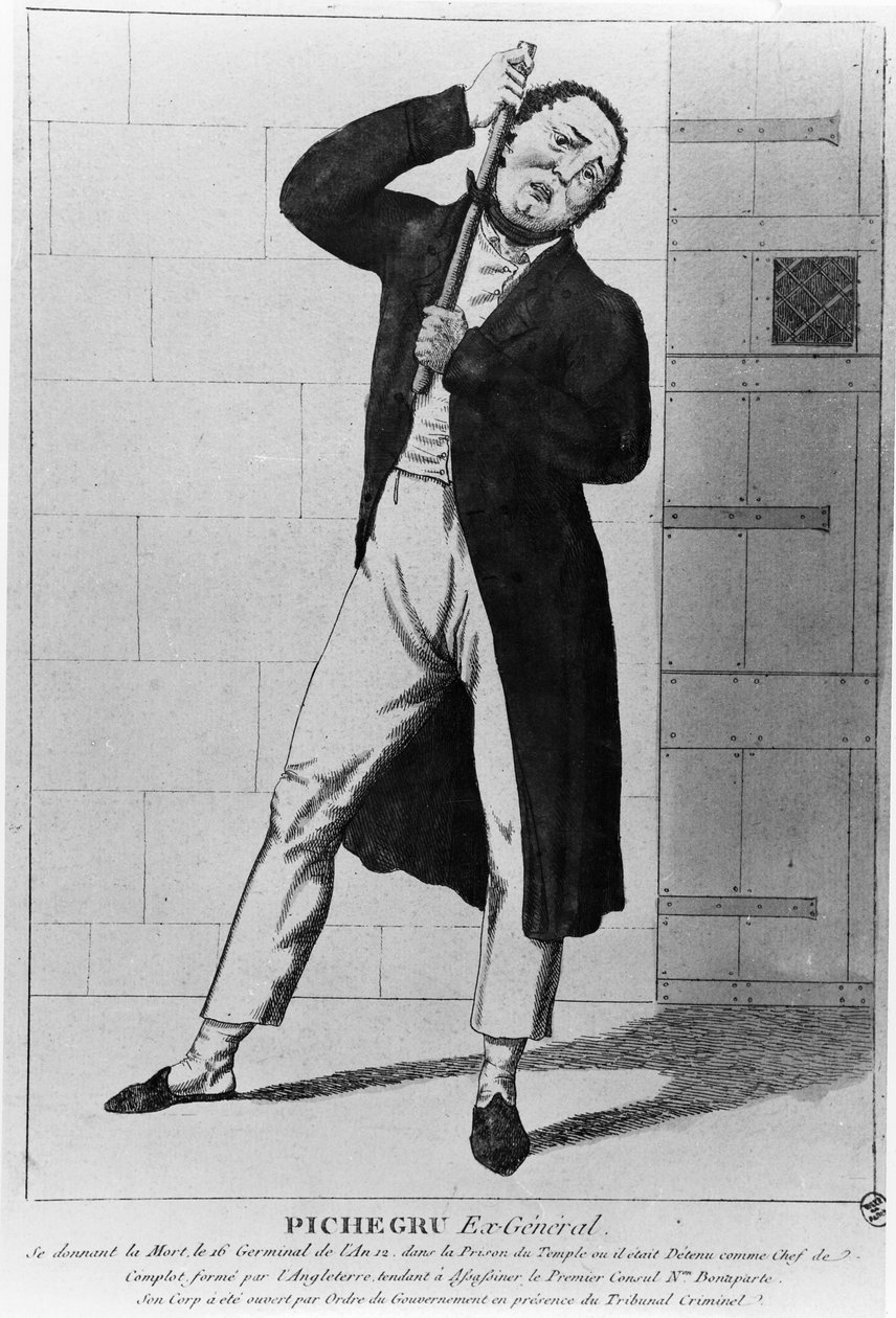 General Charles Pichegru (1761-1804) kvalte sig selv i templet af French School
