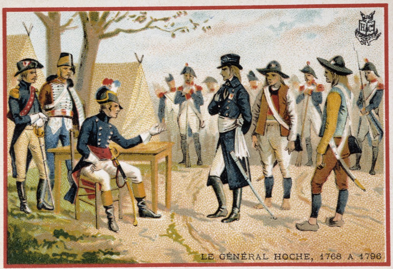 General Hoche før venderne i 1795 (Vendernes pacificering). af French School