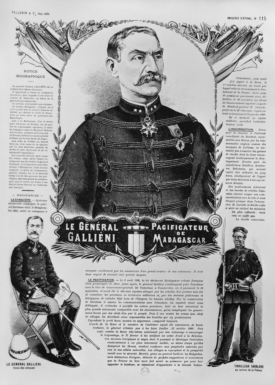 General Joseph Gallieni (1849-1916) 1898 af French School