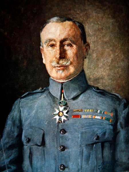 General Robert Nivelle (farve litho) af French School