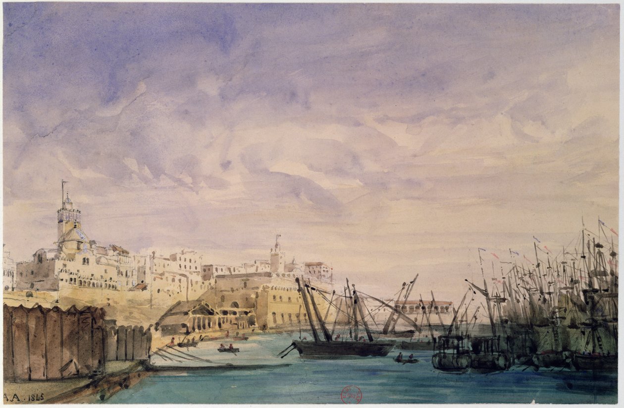 General View of Algier, 1845 (wc på papir) af French School