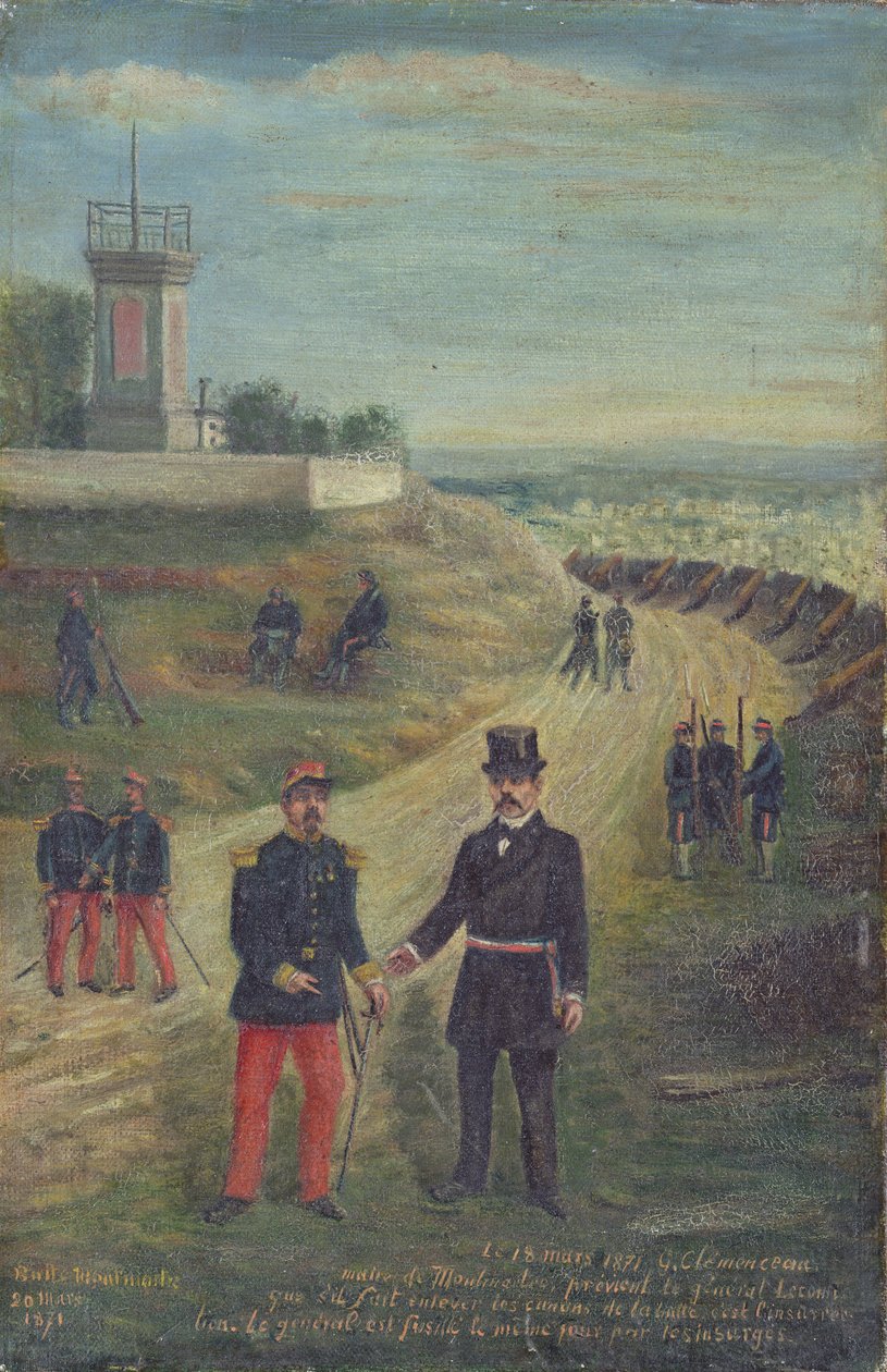 Georges Clemenceau (1841-1929) som borgmester i Montmartre 18. marts 1871 af French School