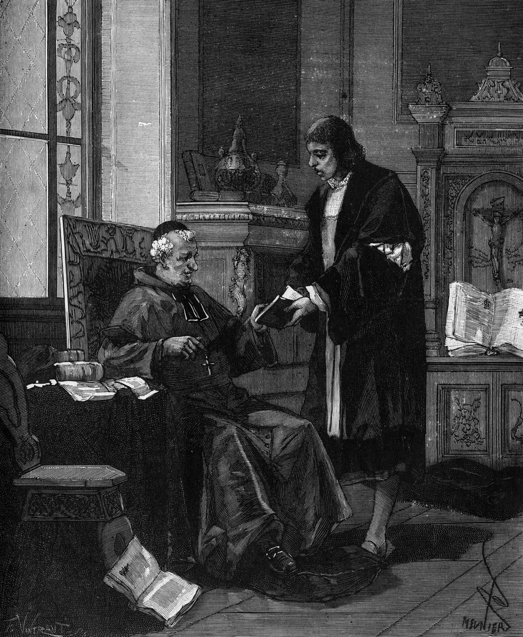 Girolamo Fracastoro (1478-1553) var en italiensk humanist og læge, der præsenterede sit digt for kardinal Bembo. af French School