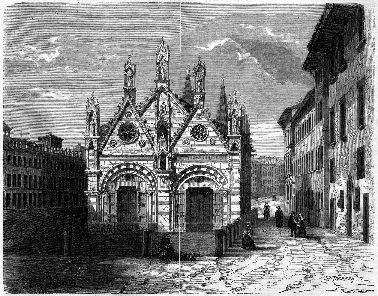 Gotisk arkitektur: udvendig udsigt over Santa Maria della Spina-kirken (13. århundrede-14. århundrede) i Pisa (Pisa), Italien af French School
