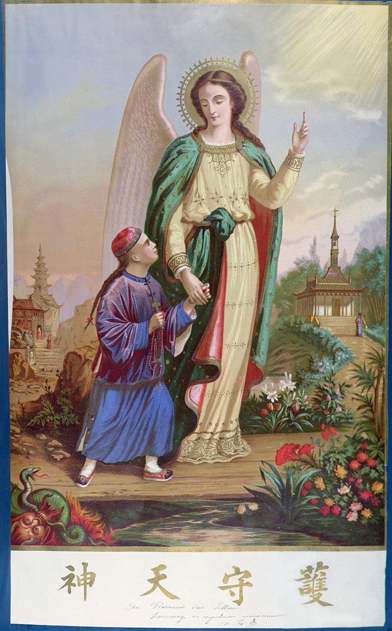 Guardian Angel, religiøse billeder til det kinesiske marked af French School