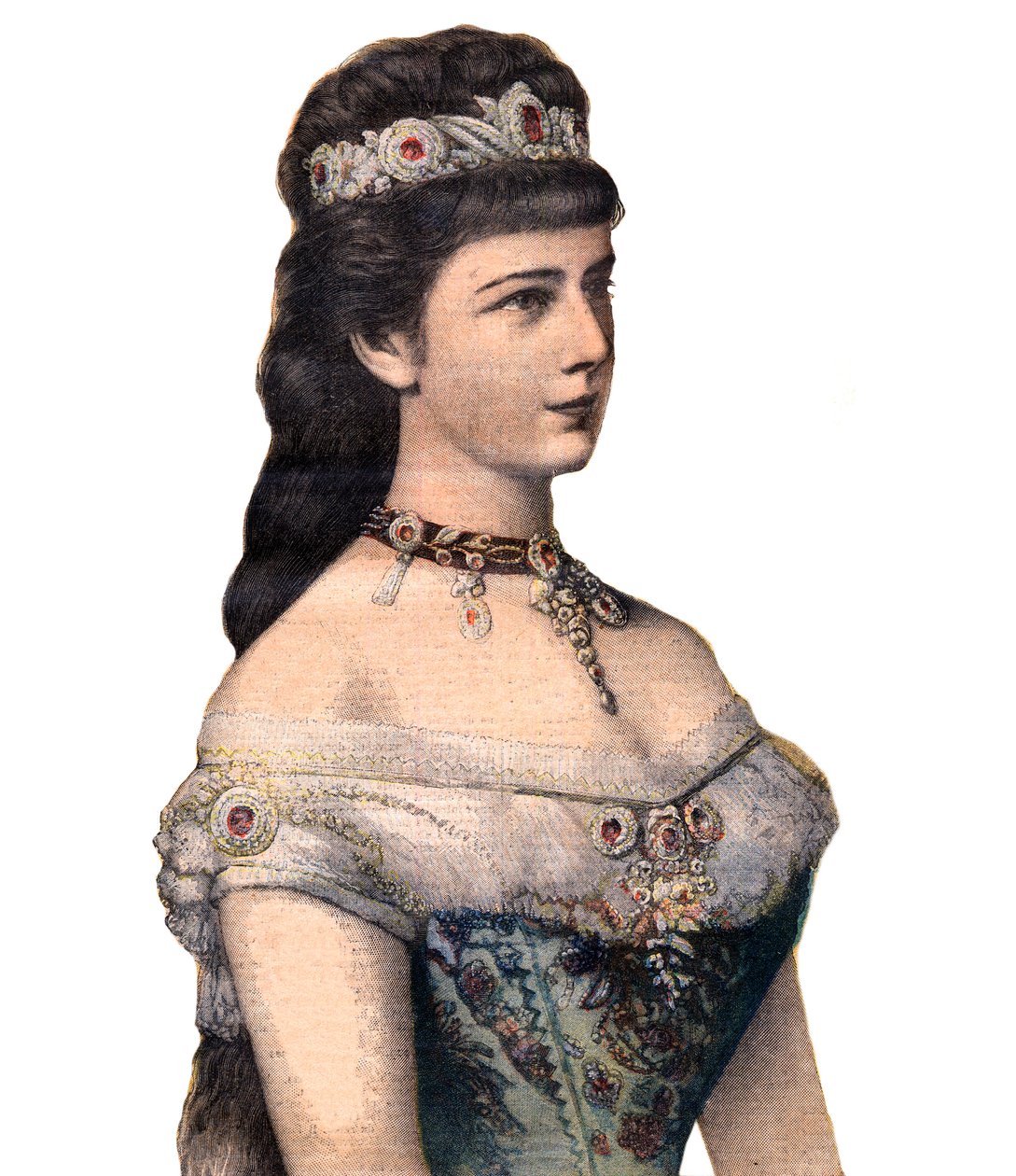 Gæster af Frankrig: Kejserinde Elisabeth (Sissi), konsort af Francis Joseph I af Østrig i "Le Petit Journal" 20. december 1896 (gravering) af French School