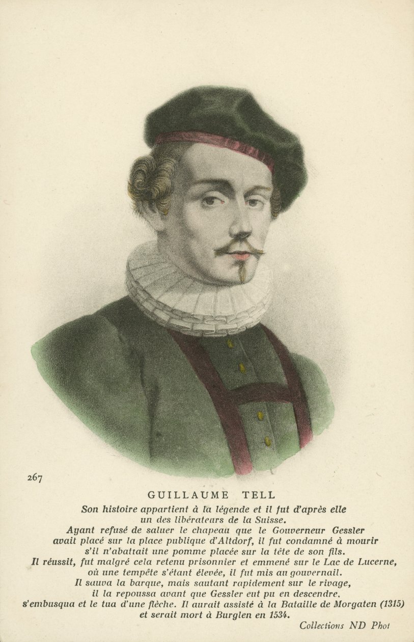 Wilhelm Tell (farvelitografi) af French School