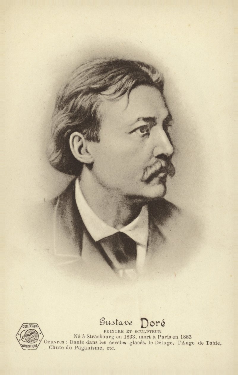 Gustave Dore, fransk kunstner og illustrator (litografi) af French School