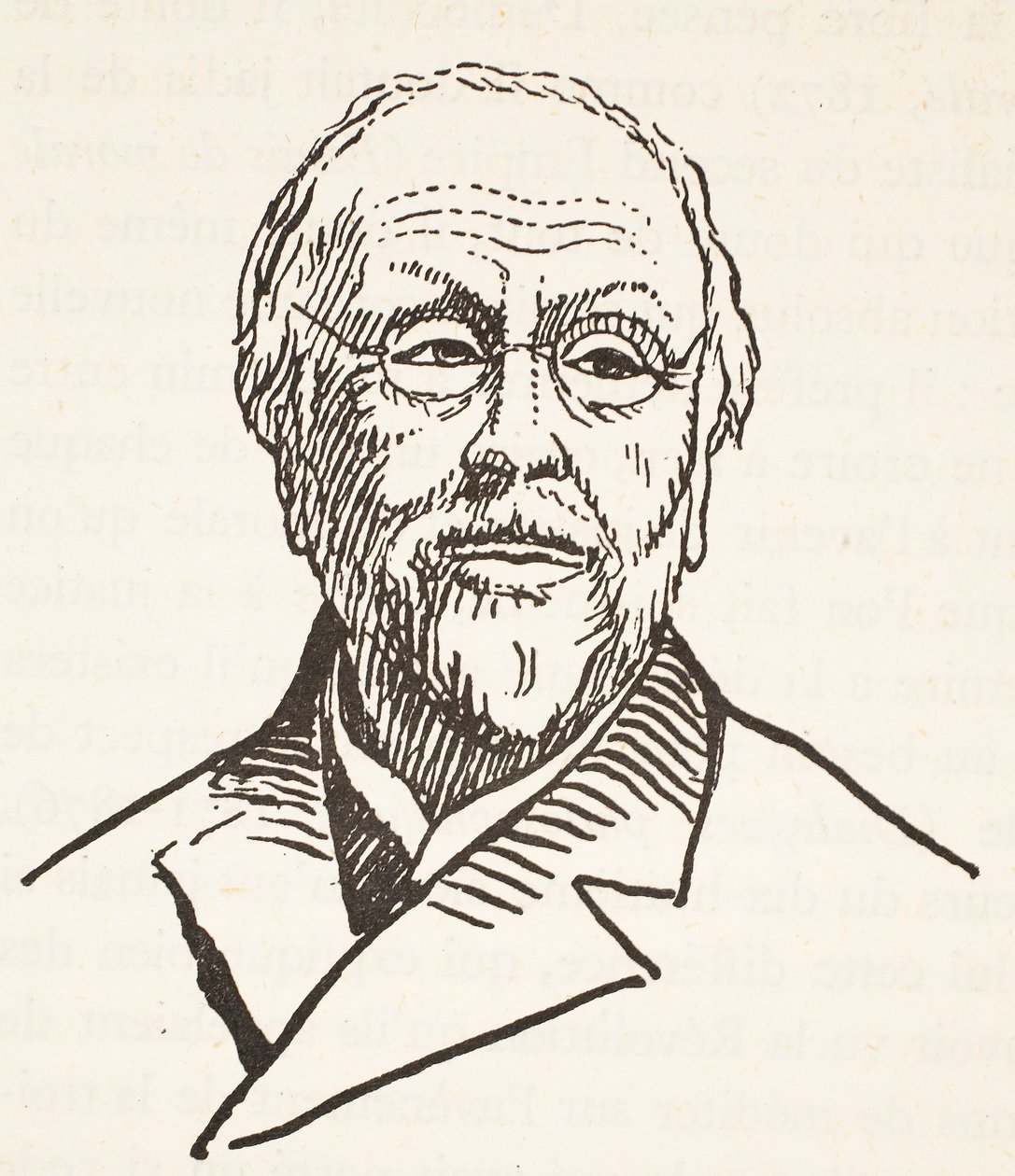 H. Taine, kopi af Boris Mestchersky (d.1957), illustration fra Histoire de la Nation Francaise, Sciences, bind I & II, af Gabriel Hanotaux (1853-1944), 1924 af French School