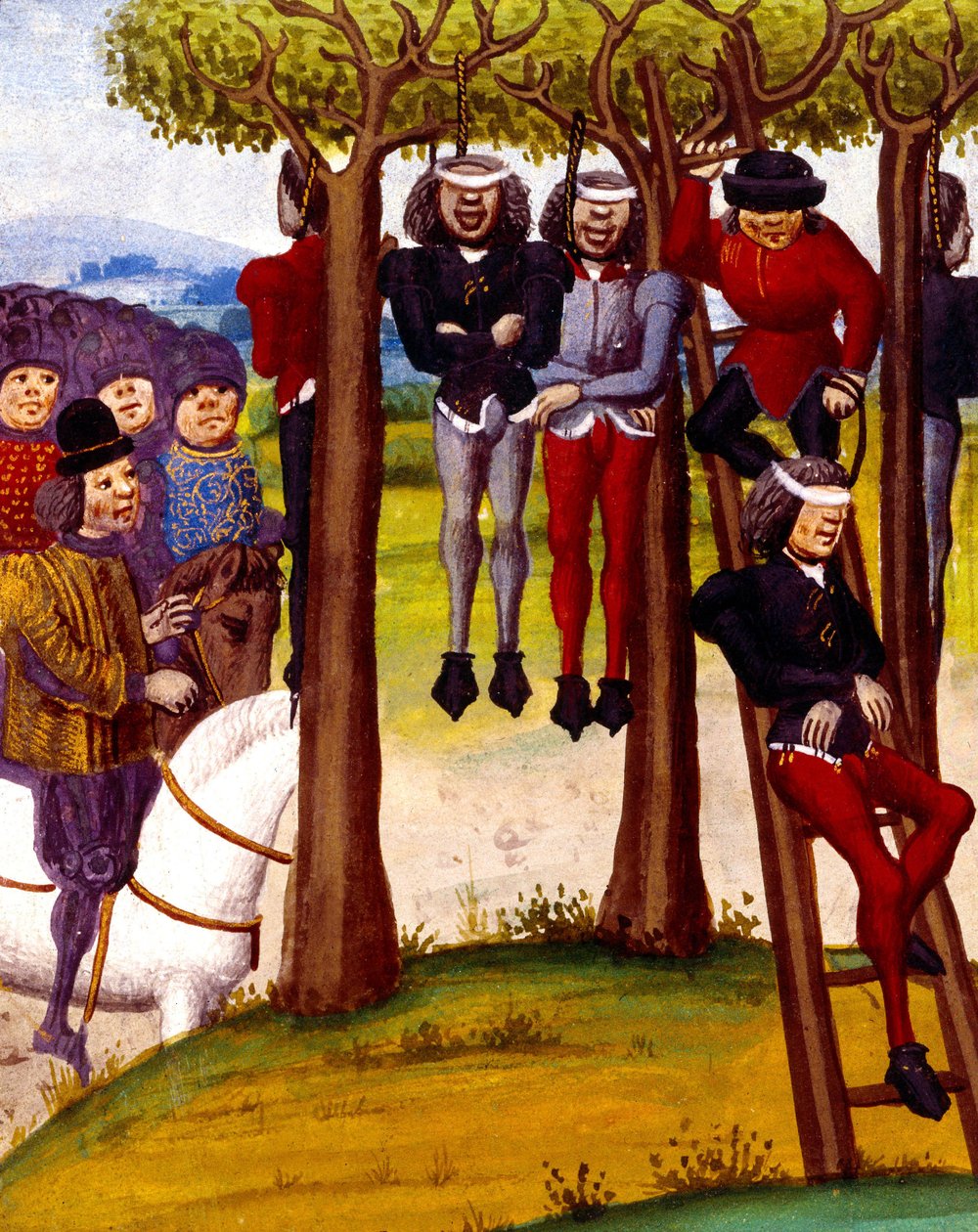 Ophængning af bønder i 1422, illustration fra 