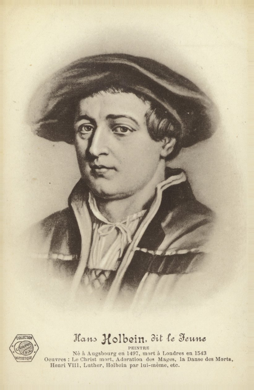 Hans Holbein den yngre, tysk maler (litografi) af French School