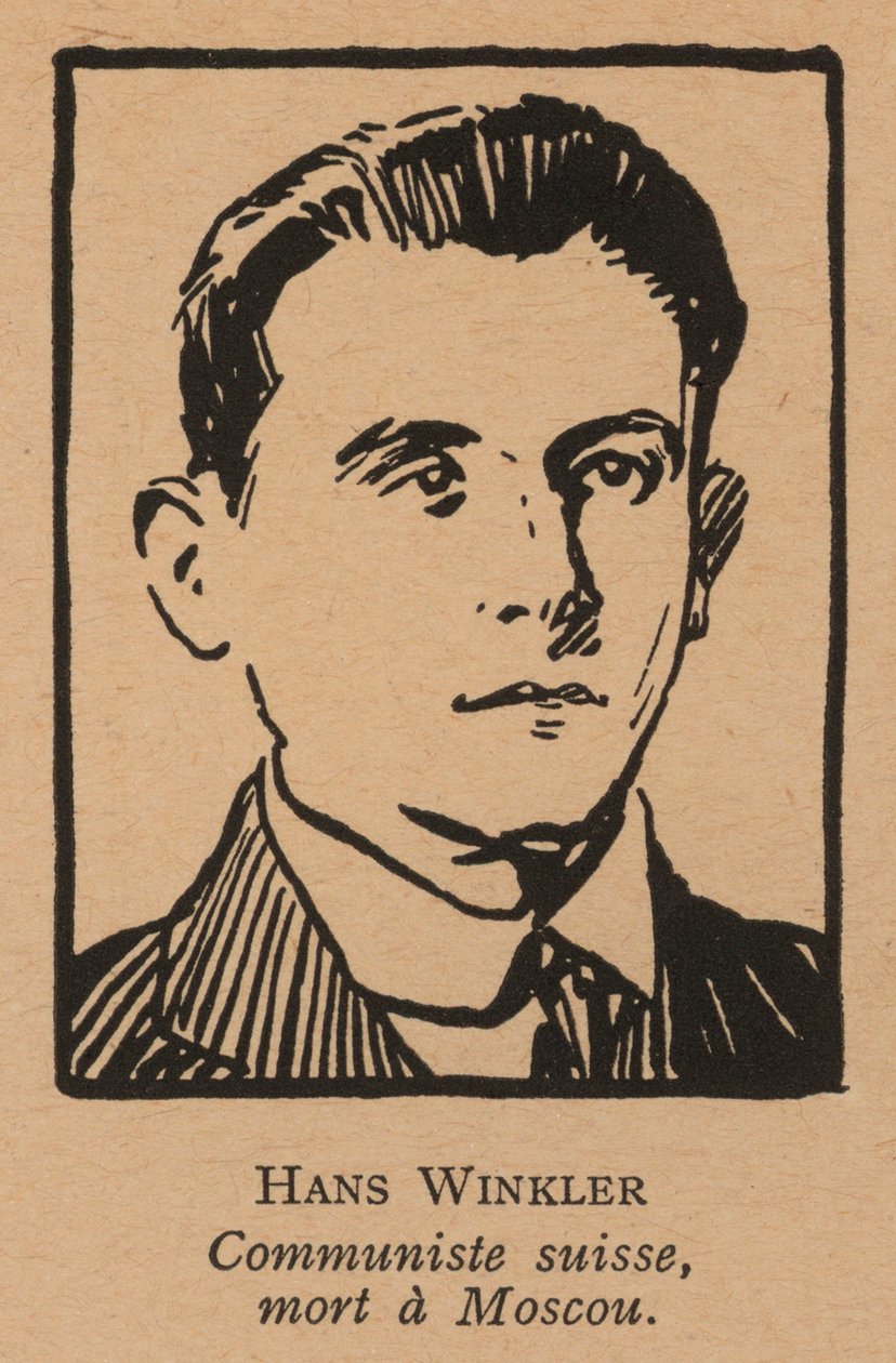 Hans Winkler, schweizisk kommunist (litografi) af French School