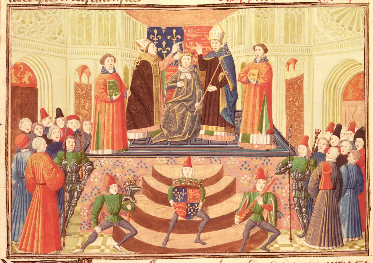 Harl 4380 f.186v The Coronation of Henry IV (1367-1413) from Froissarts Chronicle, Vol. IV af French School