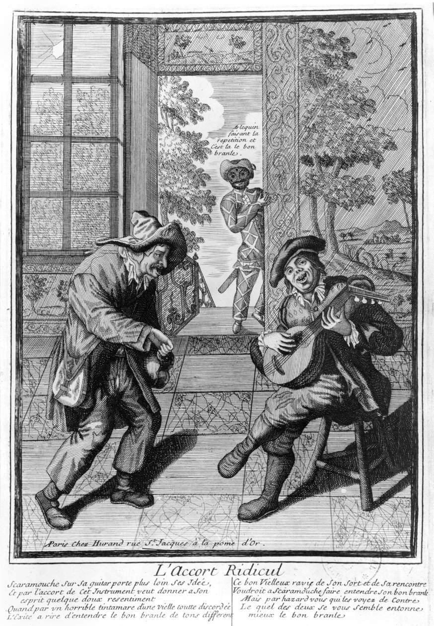 Harlekin og Scaramouche af French School