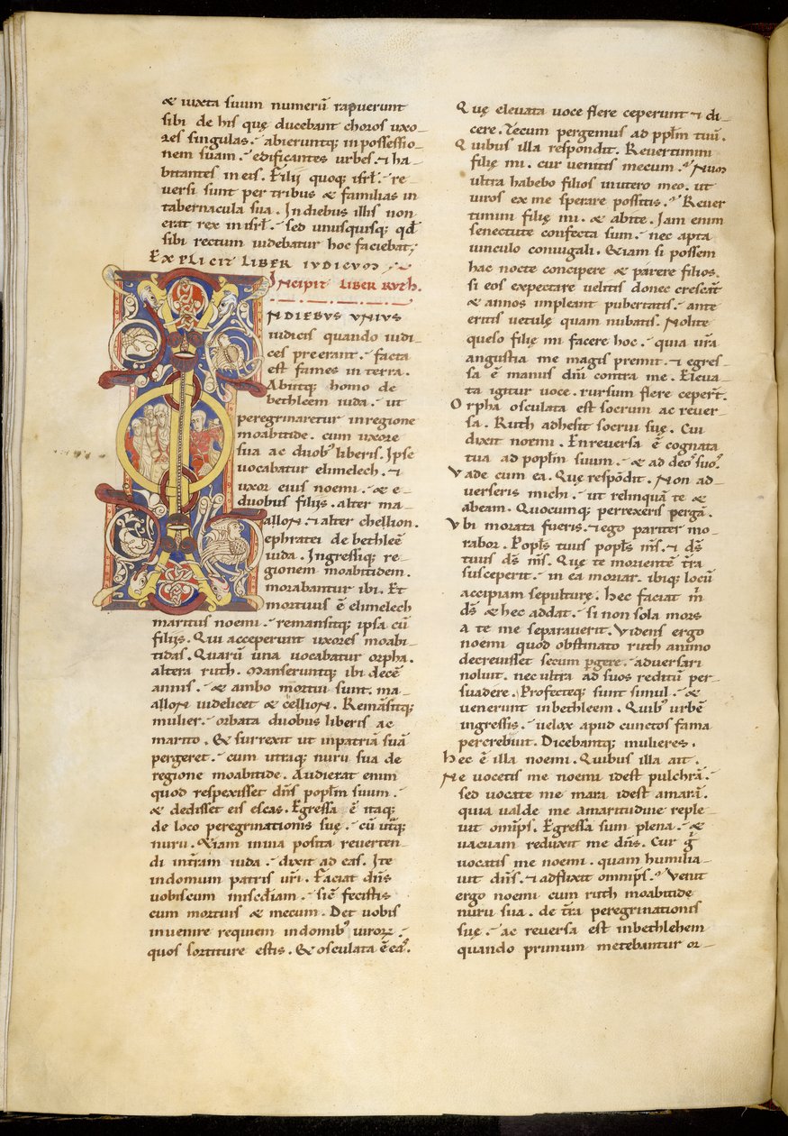 Harley 4772 f.120v Åbningsside fra Ruths Bog, 