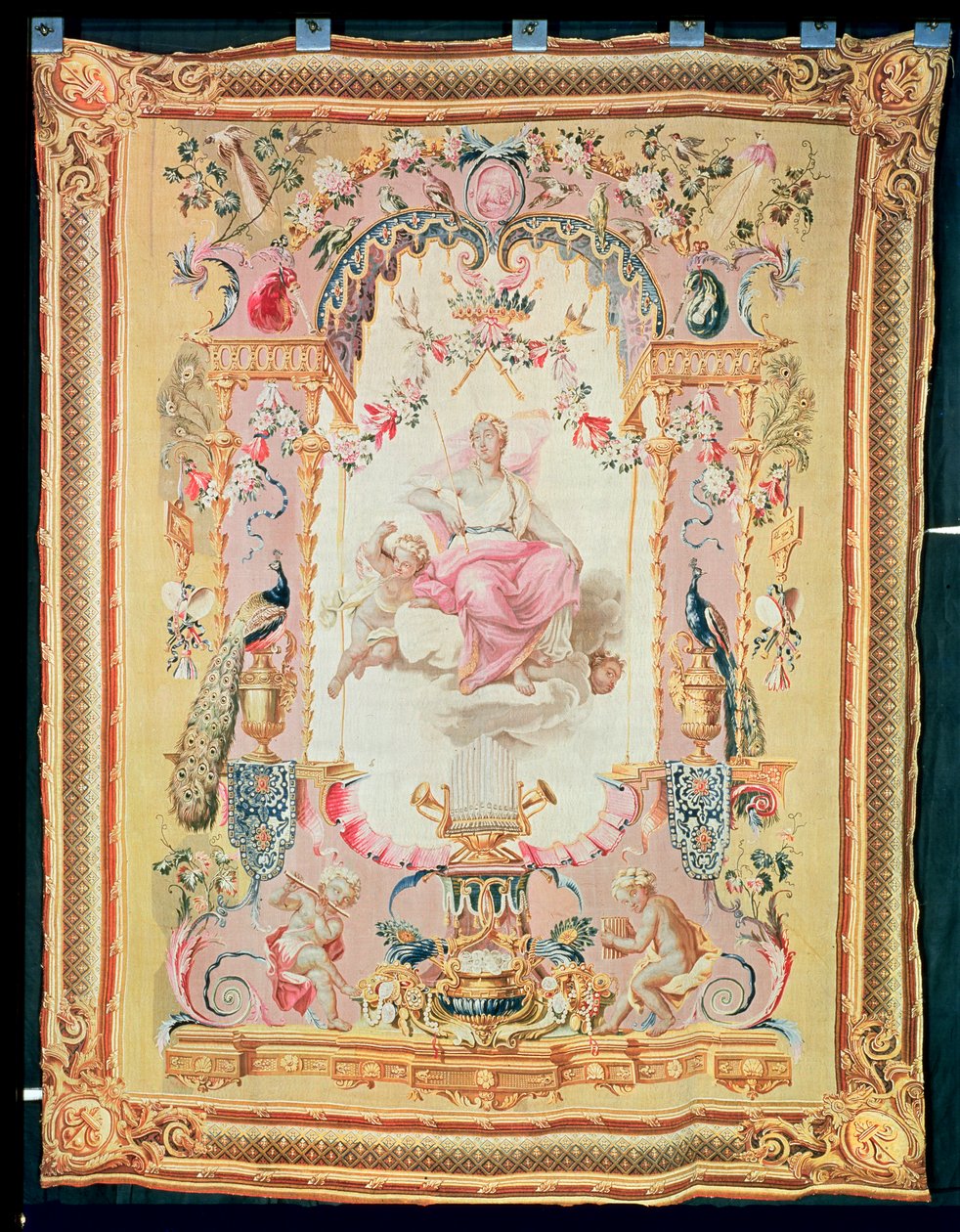 Harmony and Juno: from the Triumph of the Gods, Gobelins gobelin, 1699 af French School