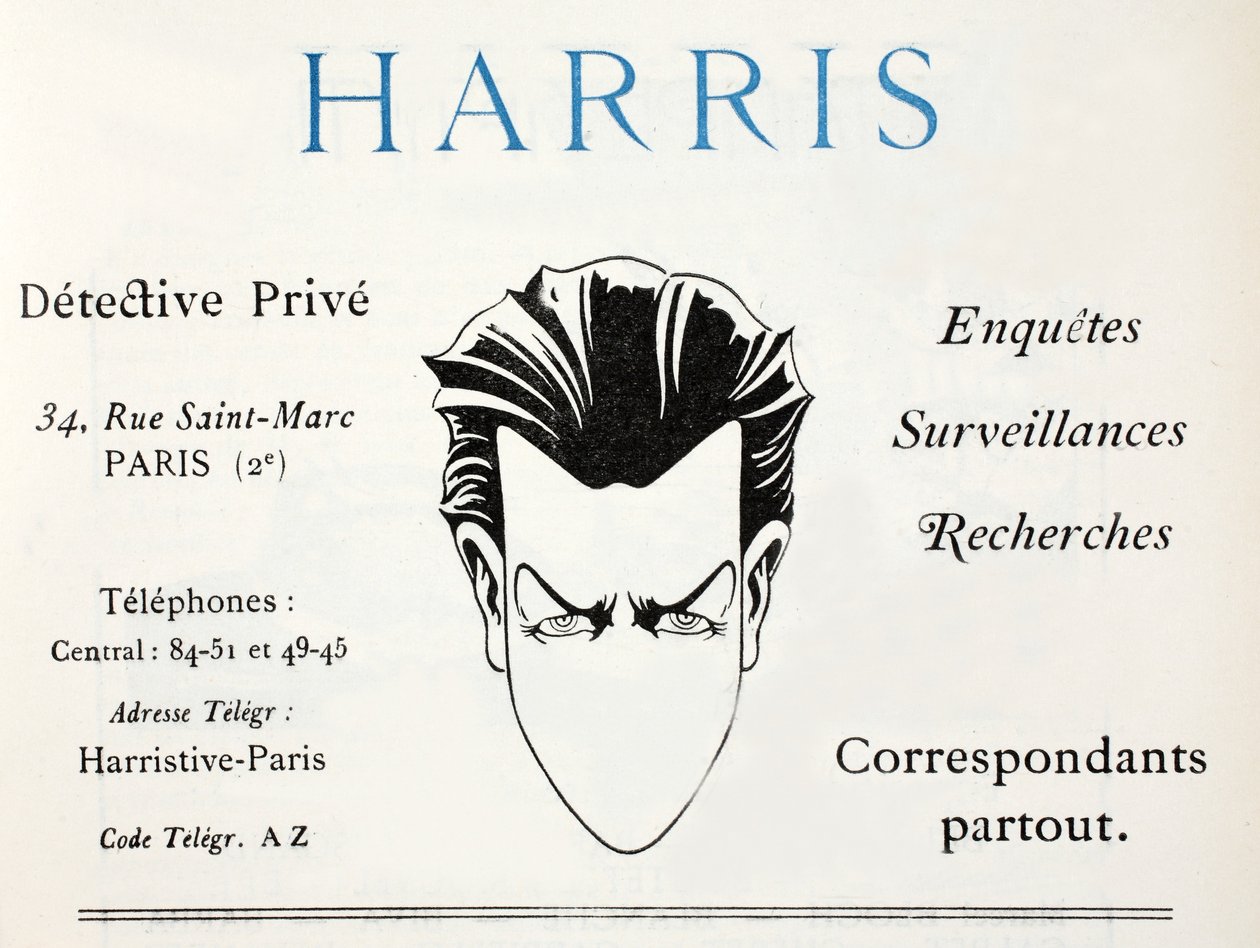 Harris - privatdetektiv (pochoir print) af French School