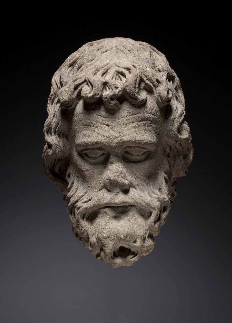 Head of an Apostle from the South Portal of the Cathedral of Thérouanne, c.1235-1240dani af French School