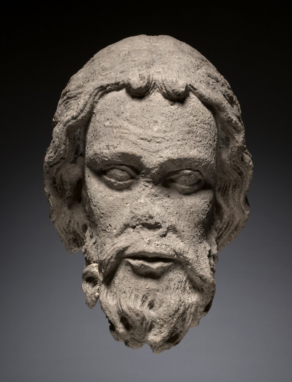 Head of an Apostle from the South Portal of the Cathedral of Thérouanne, c.1235-1240dani af French School