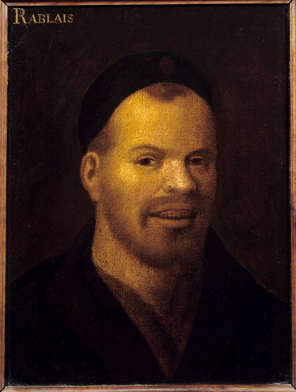 Fantasychef engang identificeret som Francois Rabelais (1494-1553). Maleri af den franske skole. 16. århundrede. Svag. 0,32x0,22 m. Versailles. Musee Du Chateau de Versailles et du Trianon - Fancy hoved, tidligere identificeret som Francois Rabelais (1494- af French School