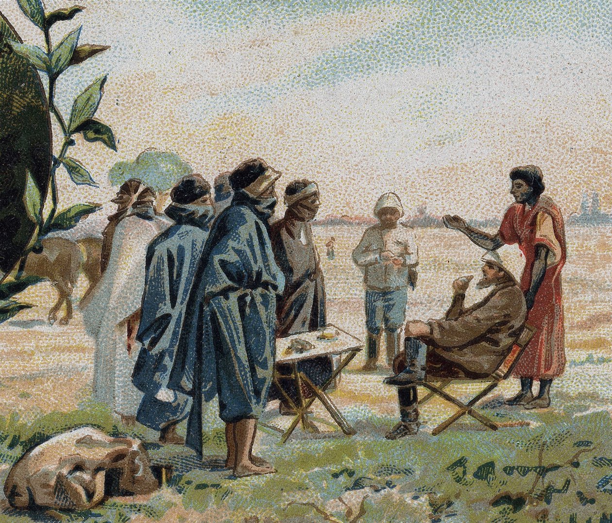 Henri Duveyrier, fransk geograf og rejsende (1840-1892), taler med Touareg d