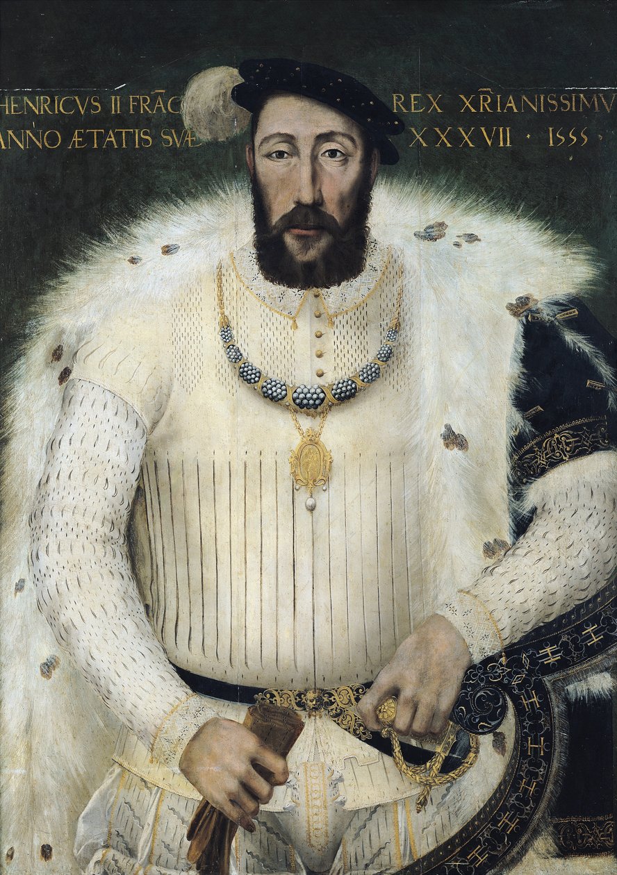 Henri II (1519-59), konge af Frankrig, 1555 af French School