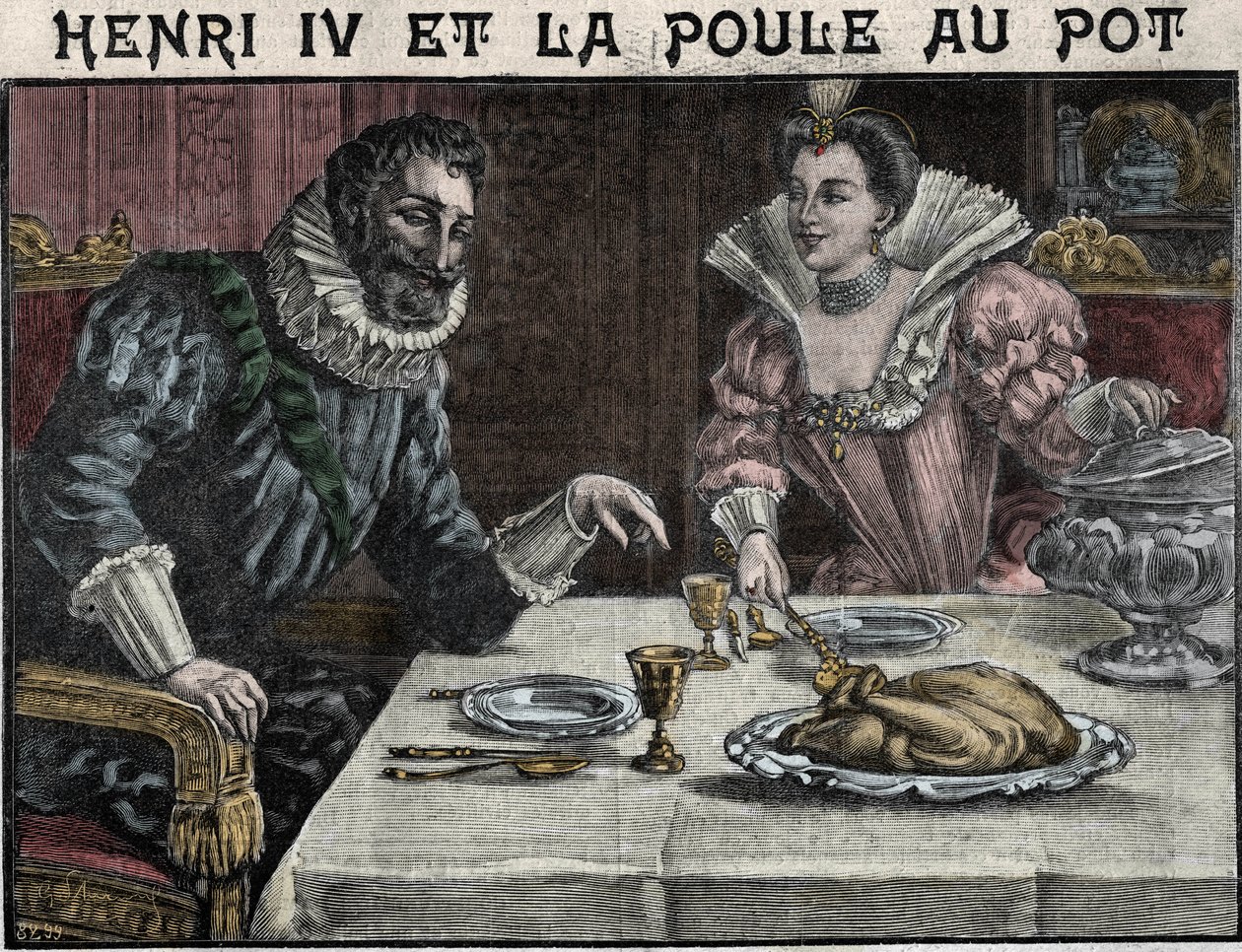 Henri IV og kyllingen ved gryden: Gabrielle d