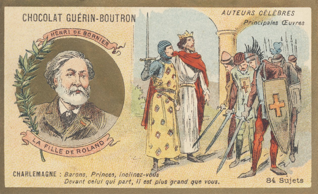 Henri de Bornier (1825-1901), dramatiker, digter, fransk forfatter, forfatter til "La fille de Roland", drama i 4 akter af French School