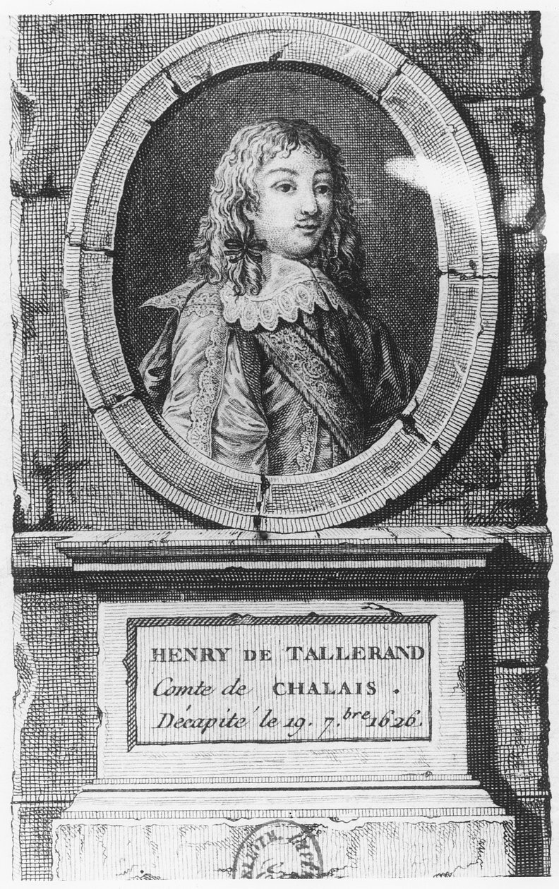 Henri de Talleyrand, greve af Chalais (gravering) af French School