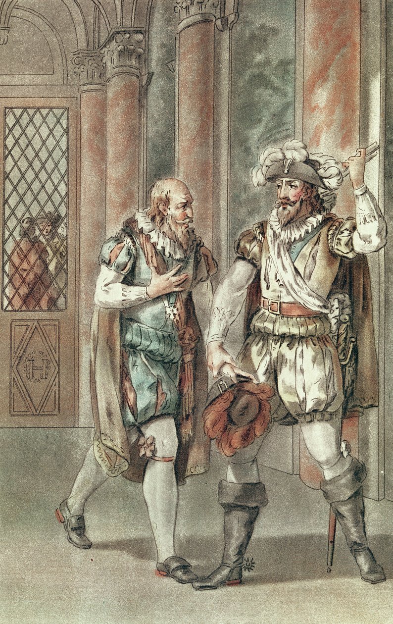 Henry IV i samtale med Sully af French School
