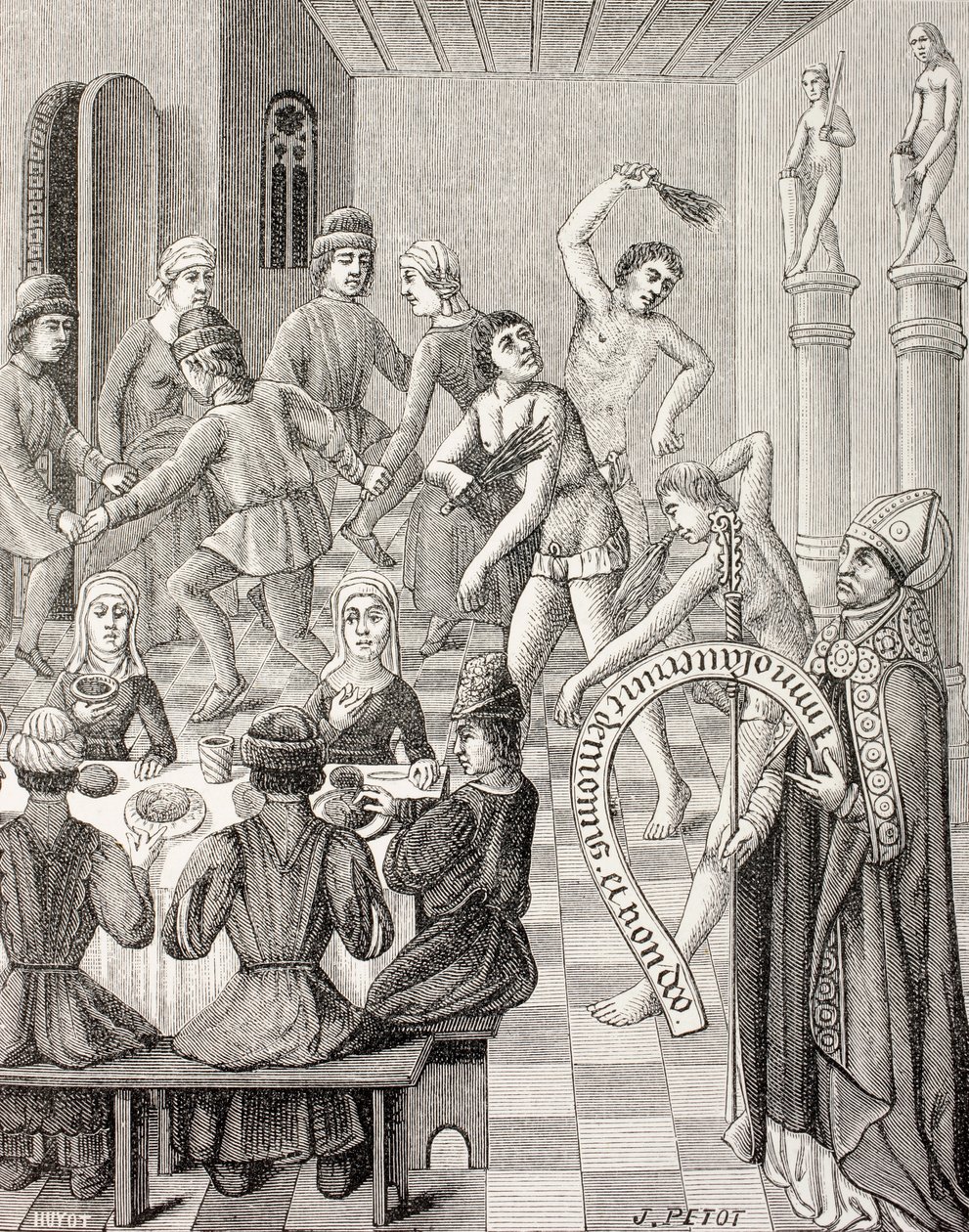 Flagellanternes kætteri, ca. 1880 (litografi) af French School