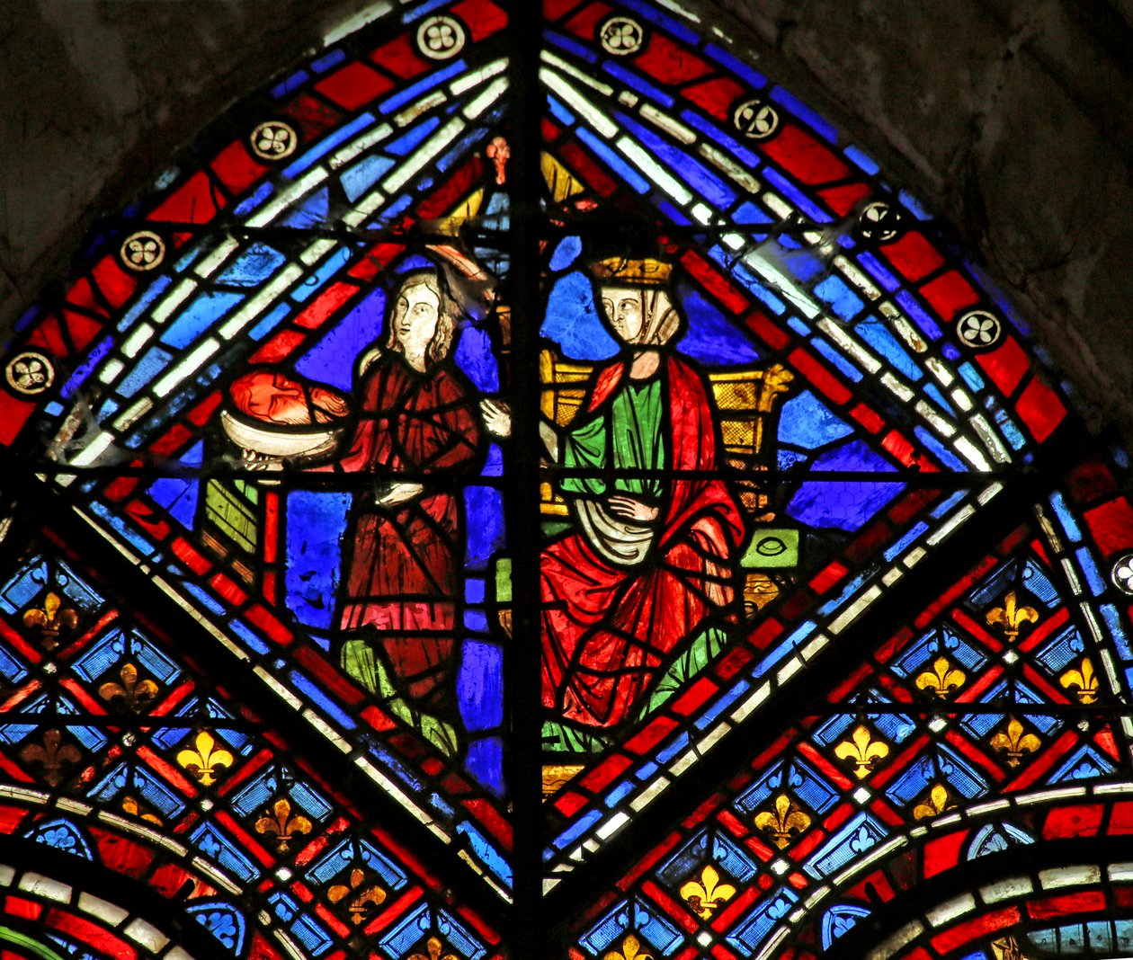 Herodias og Salome med Johannes Døberens hoved af French School