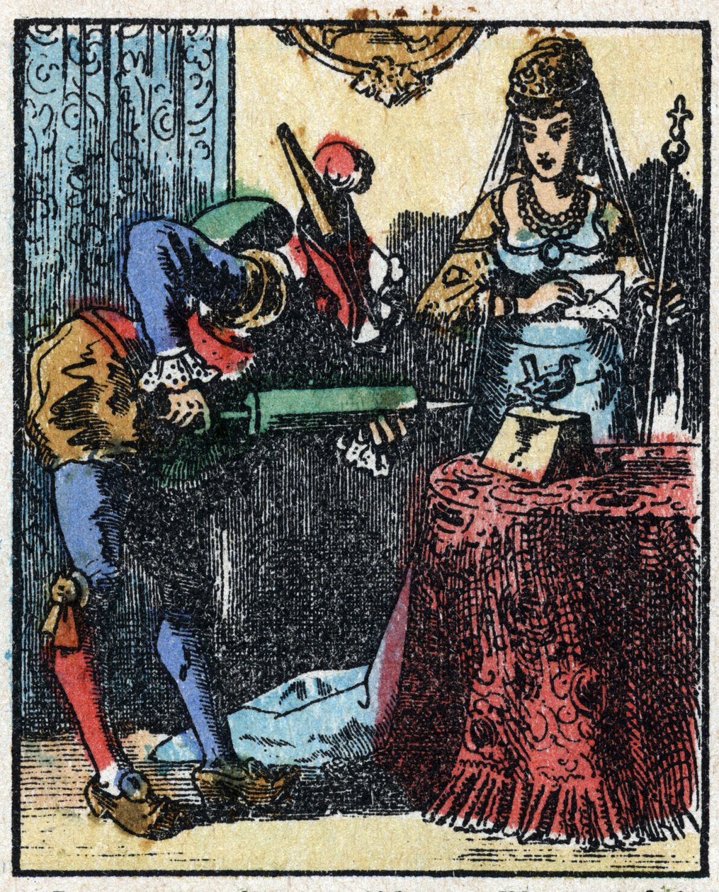 Dr. Pulcinellas (Polichinelle) historie. Træstik af Imaging Pellerin - Epinal, sd. Slutningen af det 19. århundrede. af French School