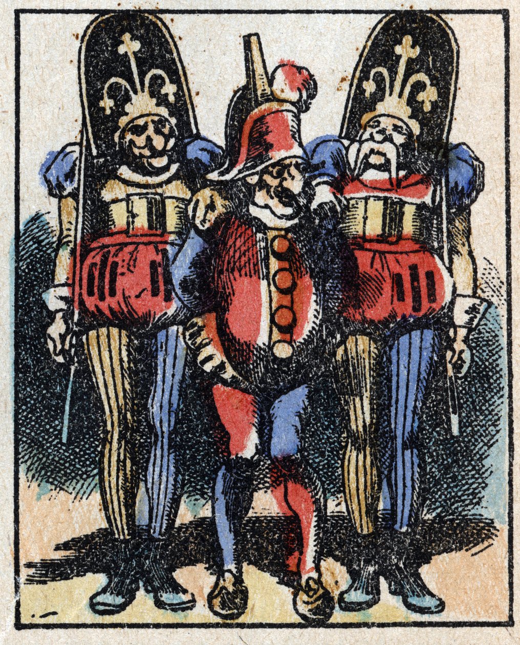 Dr. Pulcinellas (Polichinelle) historie. Træstik af Imaging Pellerin - Epinal, sd. Slutningen af det 19. århundrede. af French School