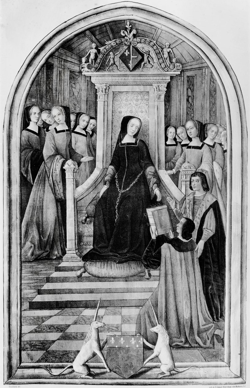 Hyldest til Louise de Savoie (1476-1531) i Amiens i 1518, fra 