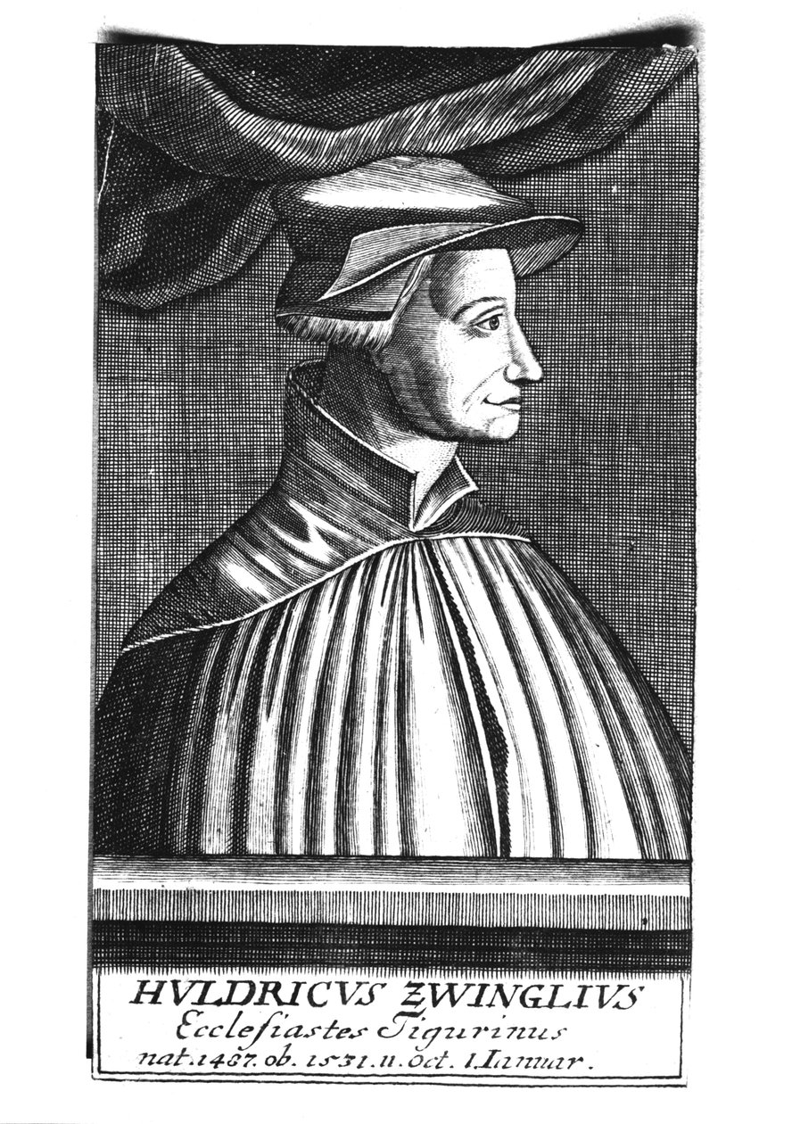 Huldrych Zwingli (1484-1531) af French School
