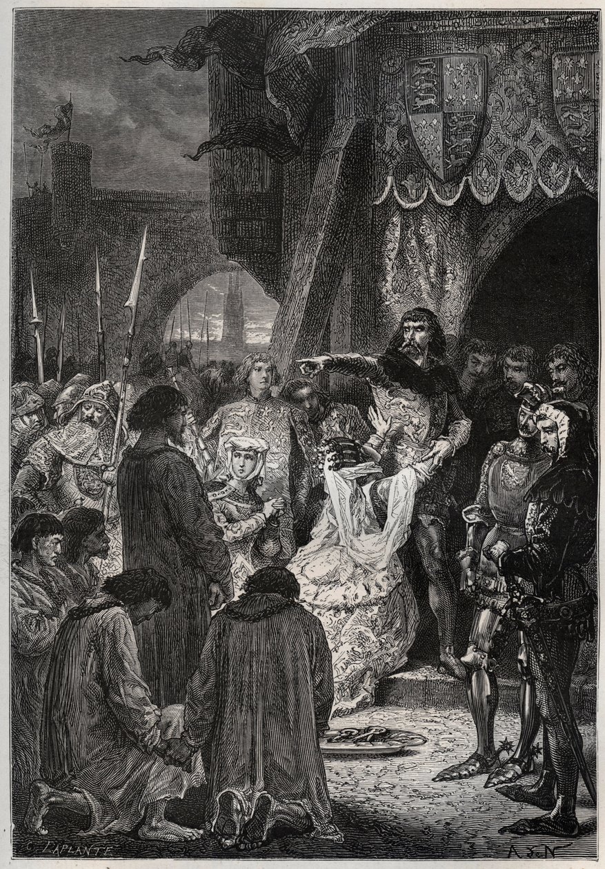 Hundred Years War: The surrender of Calaisdani af French School