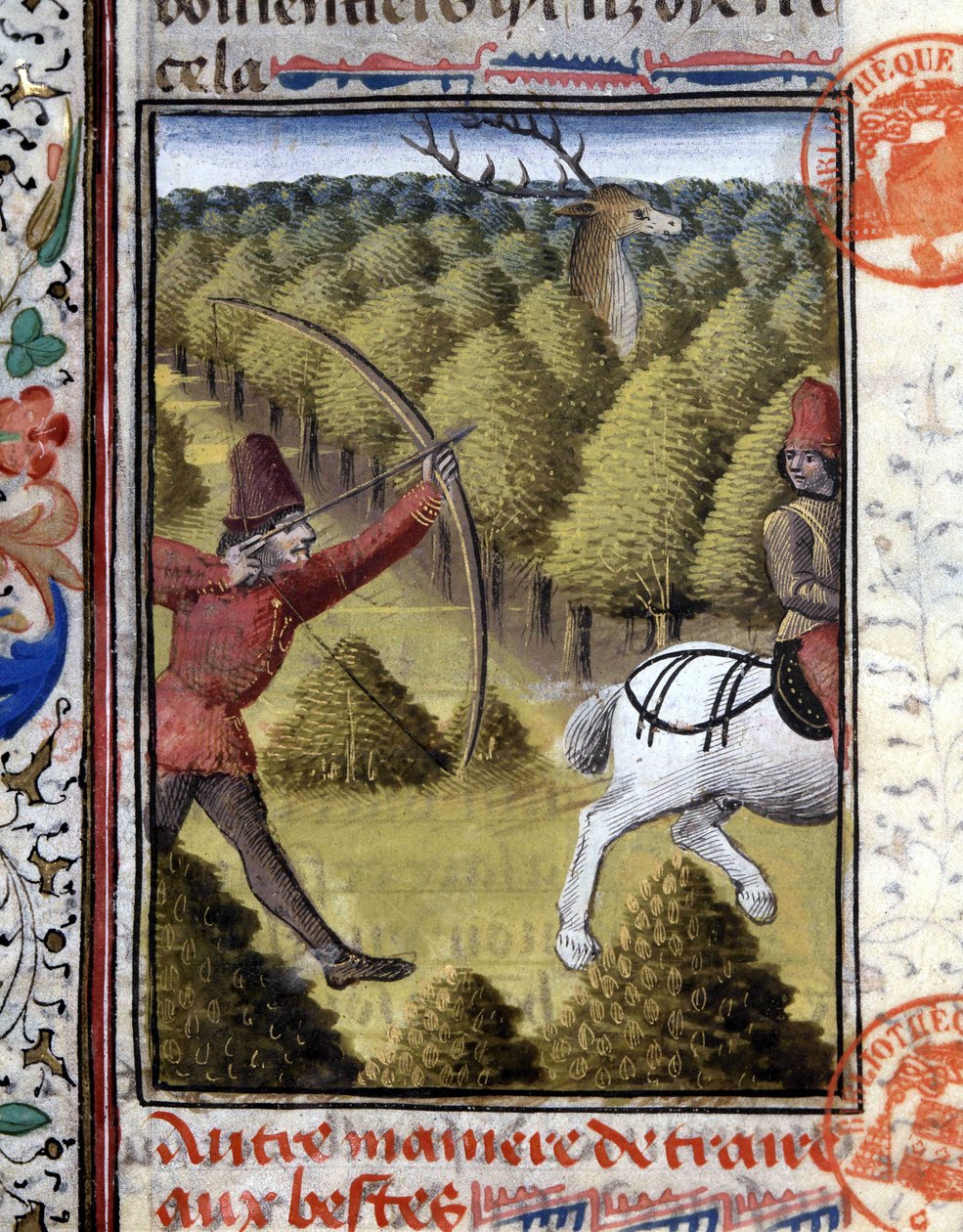 Jagtscene i The Hunting Book of Gaston Phoebus, greve af Foix, Lord of Béarn. 14. århundrede af French School