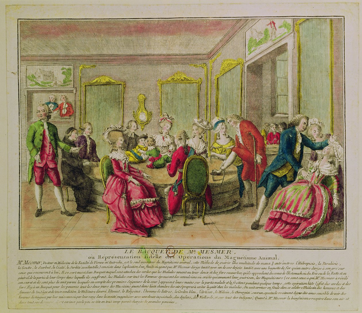 Hypnose-session med Franz Anton Mesmer (1734-1815) 1784 af French School