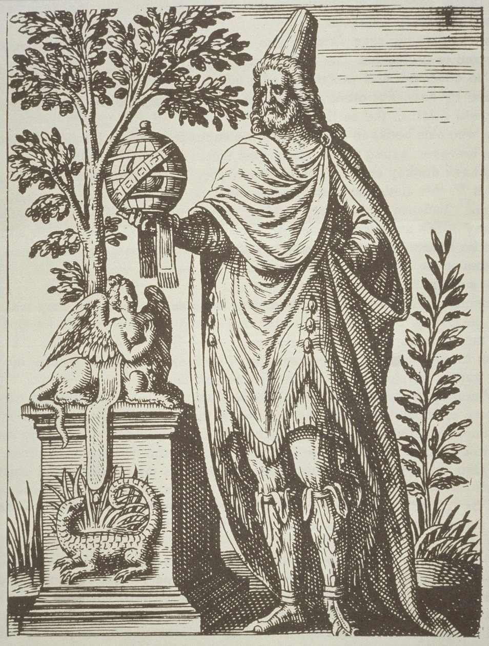 Ideelt portræt af Apollonius af Tyana, fra De Divinationewet Magisk trolddom af Jean-Jacques Boissard, 1605, udgivet i A History of Magic sidst i det 19. århundrede af French School