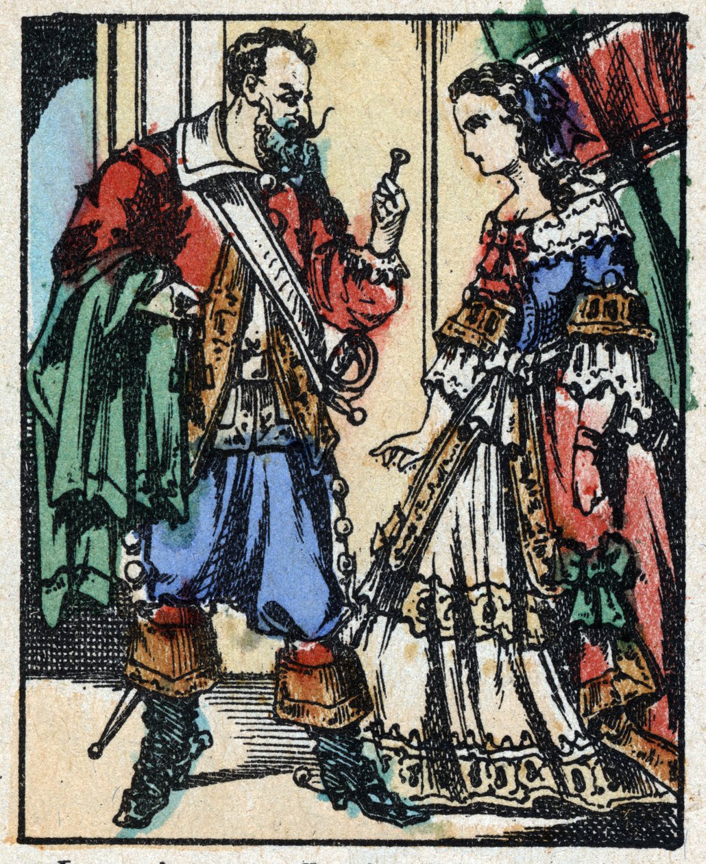 Illustration til "" Blåskæg"" af French School