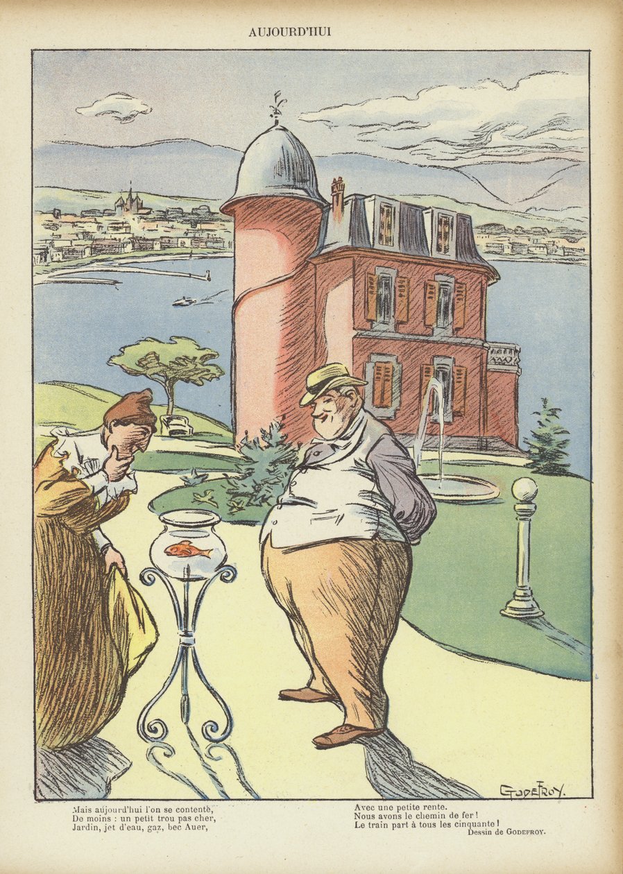 Illustration til Le Rire (farvelitografi) af French School