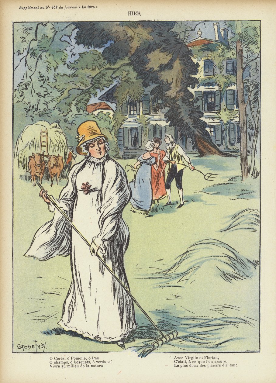 Illustration til Le Rire (farvelitografi) af French School