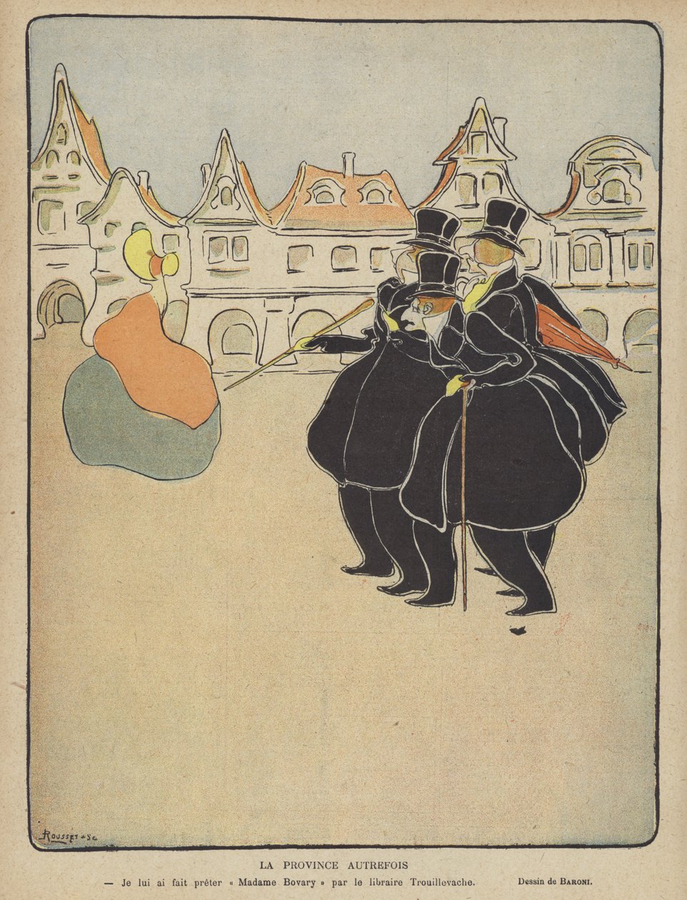 Illustration til Le Rire (farvelitografi) af French School
