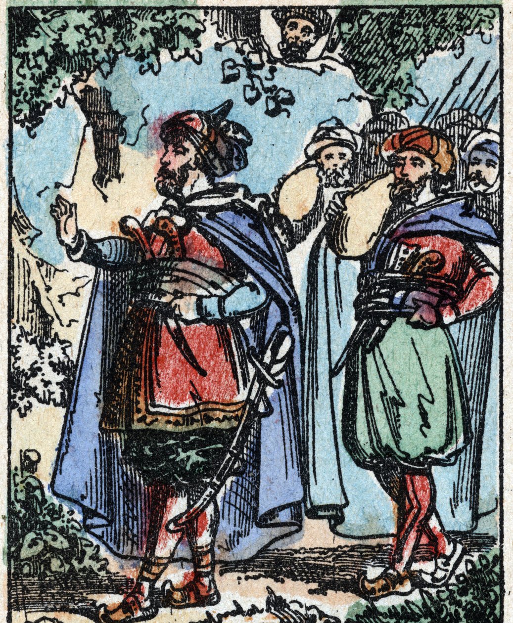 Illustration til Fortællingerne om de tusinde og en nat. Ali-Baba (Ali Baba). Trægravering fra Imaging Pellerin - Epinal, sd. Slutningen af det 19. århundrede. af French School