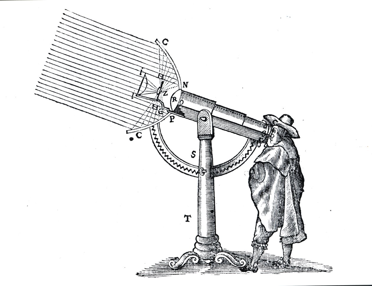 Illustration fra La Dioptrique af Rene Descartes (1596-1650), efter Discours de la Methode første gang udgivet i Leiden i 1637 af French School