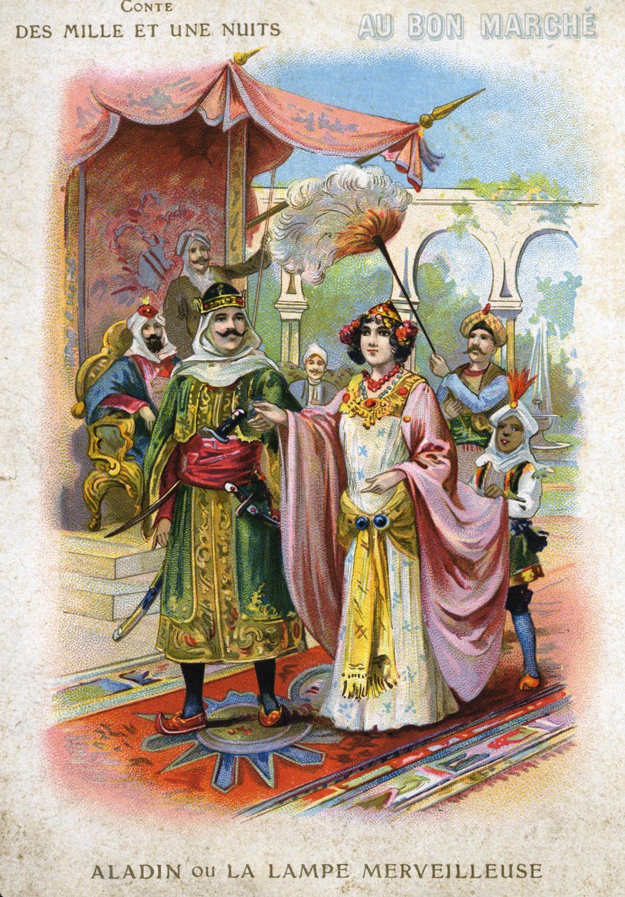 Illustration af Aladdin eller den vidunderlige lampe i 