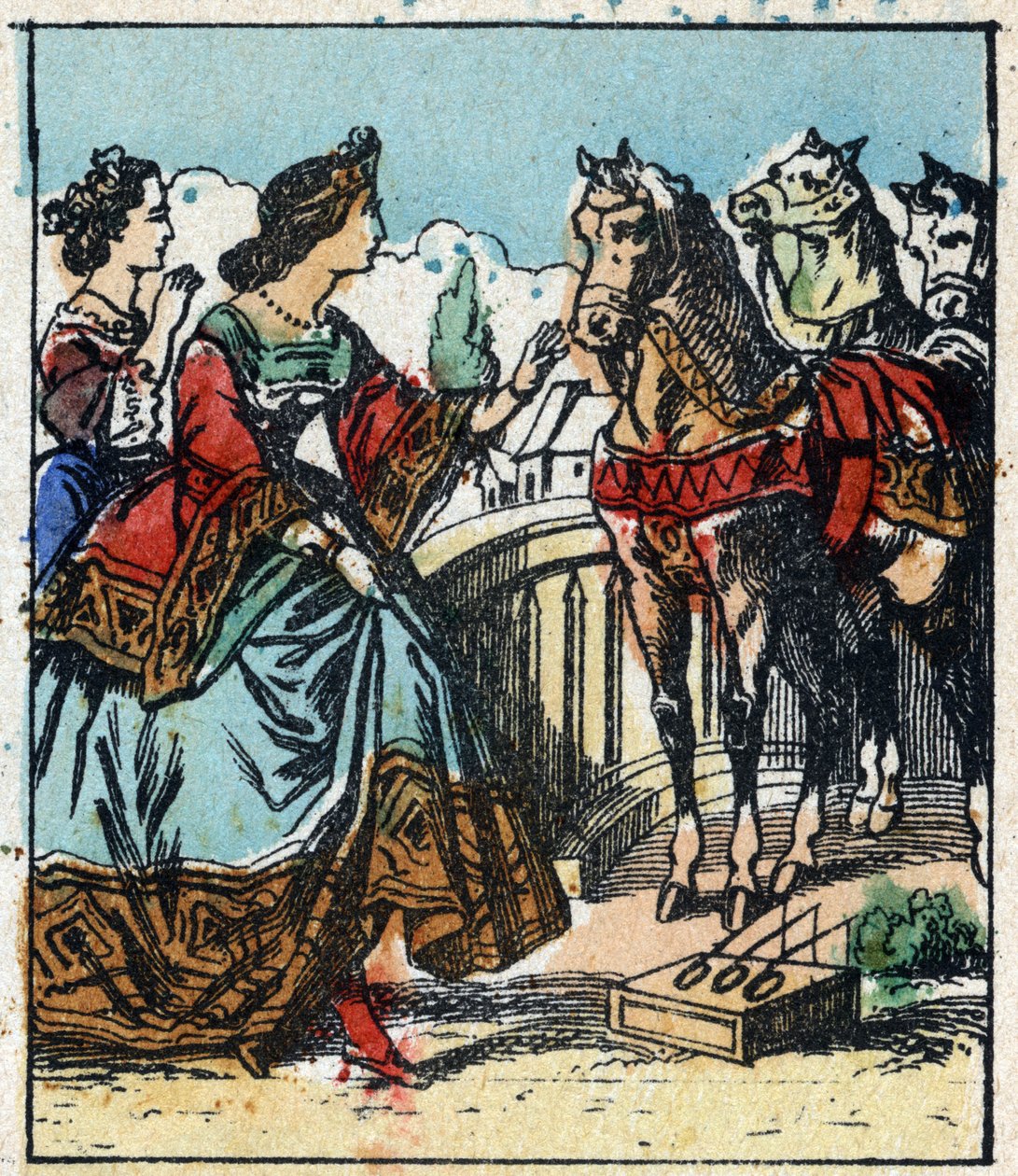 Illustration af Charles Perraults fortælling "Askepot eller den lille glastøffel". Træstik af Imaging Pellerin - Epinal, sd. Slutningen af det 19. århundrede. af French School